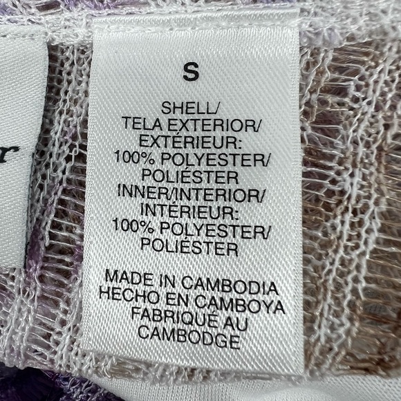 NWT Alfred Dunner Lavender Fields 3/4 Sleeve Layered Top Size Small Women’s - Picture 4 of 6